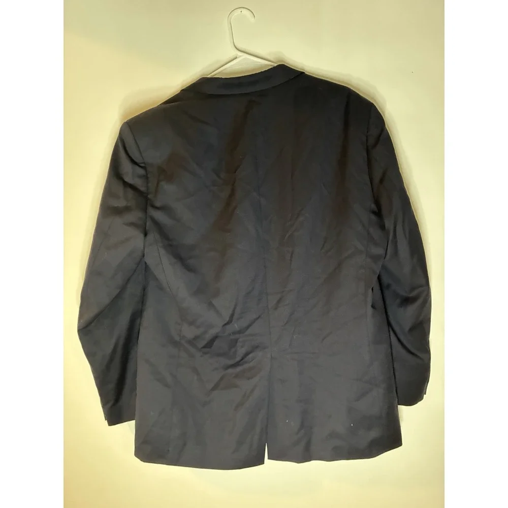 LRL Suit‎ Mens Blue 100% 44R Wool Blazer Jacket Top Business Lauren Ralph